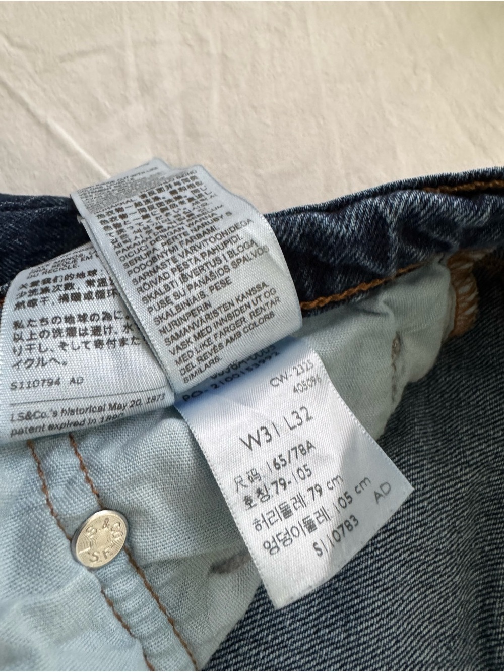 Levi's Women's Straight Leg Jeans in Dark Blue Denim - Picture 5 of 5